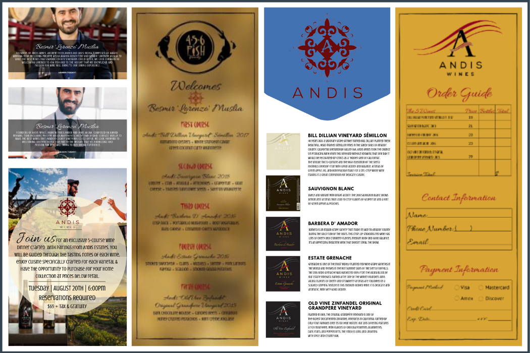 Andis Wine Dinner at 456 Fish
